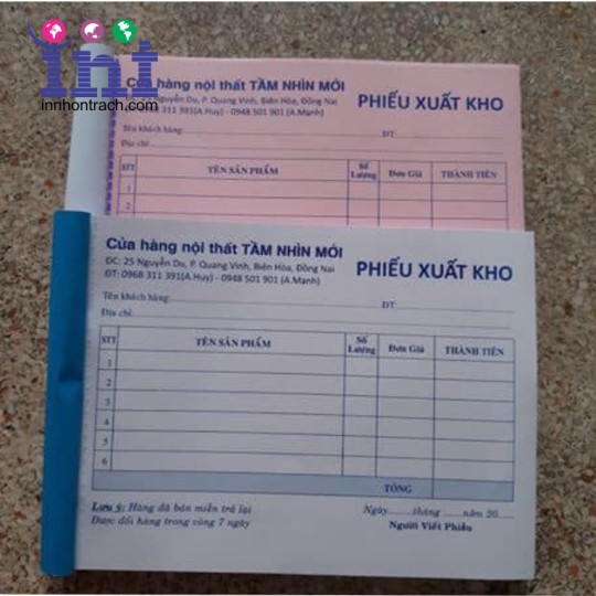 BIỂU MẪU - HÓA ĐƠN 2 LIÊN
