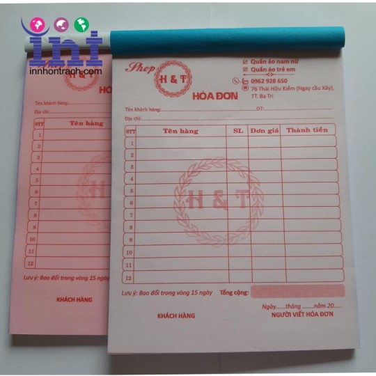 BIỂU MẪU - HÓA ĐƠN 2 LIÊN