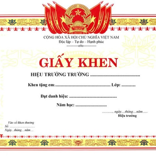 IN GIẤY KHEN-BẰNG KHEN
