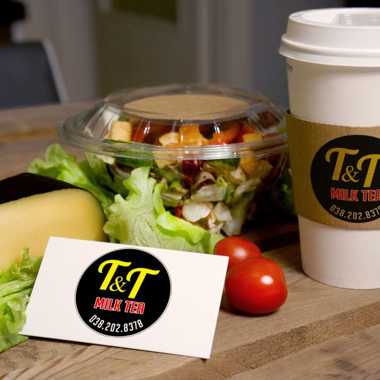 Mẫu Tem Decal Dán Ly Đựng Trà Sữa Cafe