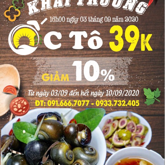 THỰC ĐƠN QUÁN ỐC