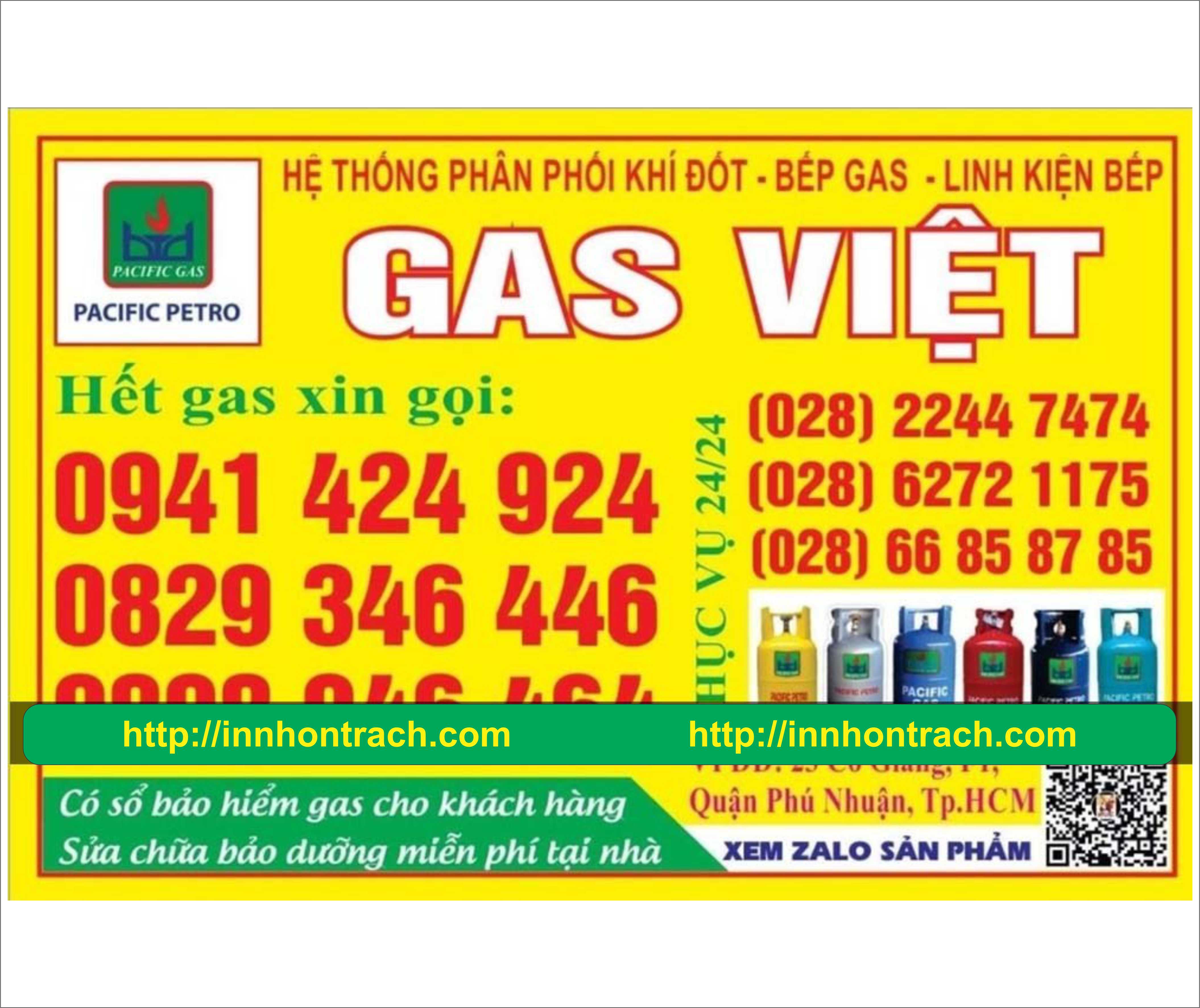 Tem Dán Bình Gas - Bếp Gas