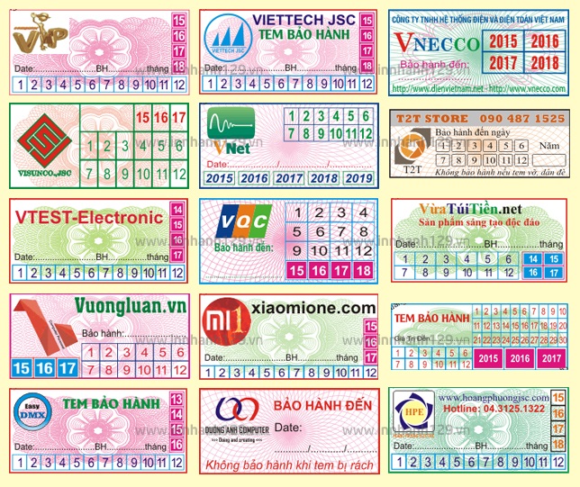 Tem bảo hành sản phẩm